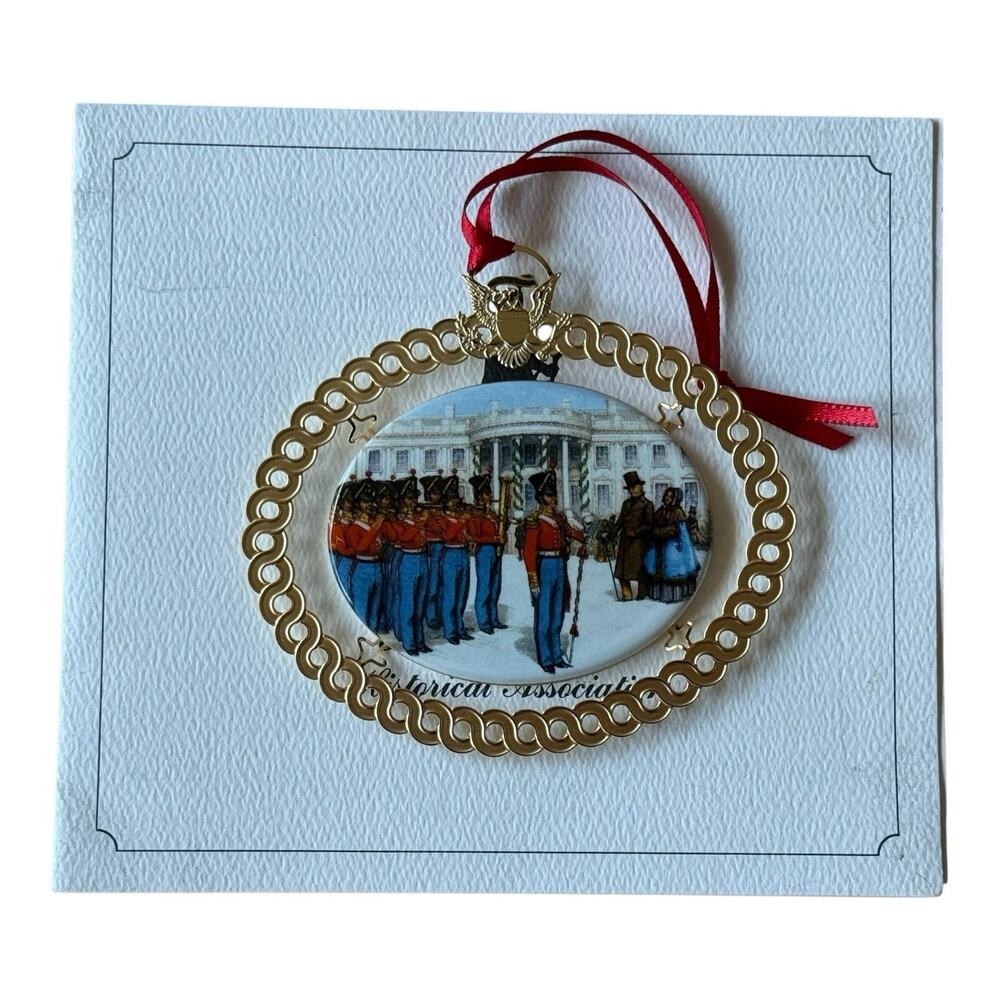 RARE VTG 1994 White House Christmas Ornament without Box Beautiful 24kt Gold P